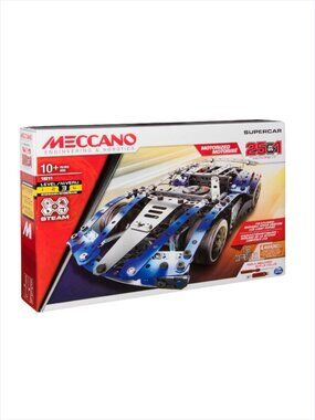 Meccano Supercar 25 in 1 Blue New Sealed
